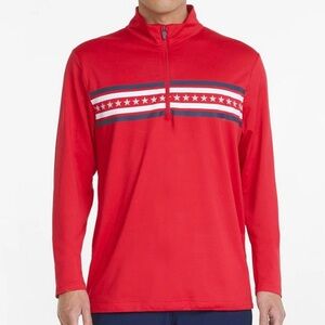 Puma Golf Volition Independence 1/4 Zip Stars and Stripes Men’s Small UV 40+